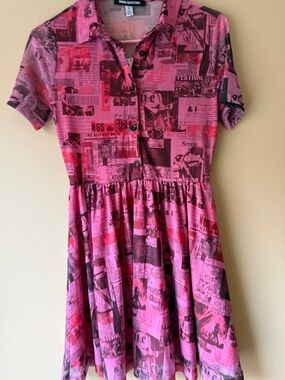 Urban Outfitters Pink Graphic Polo Dress